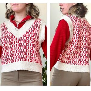 Urban Outfitters Vintage “Hello” Sweater Vest | Size M